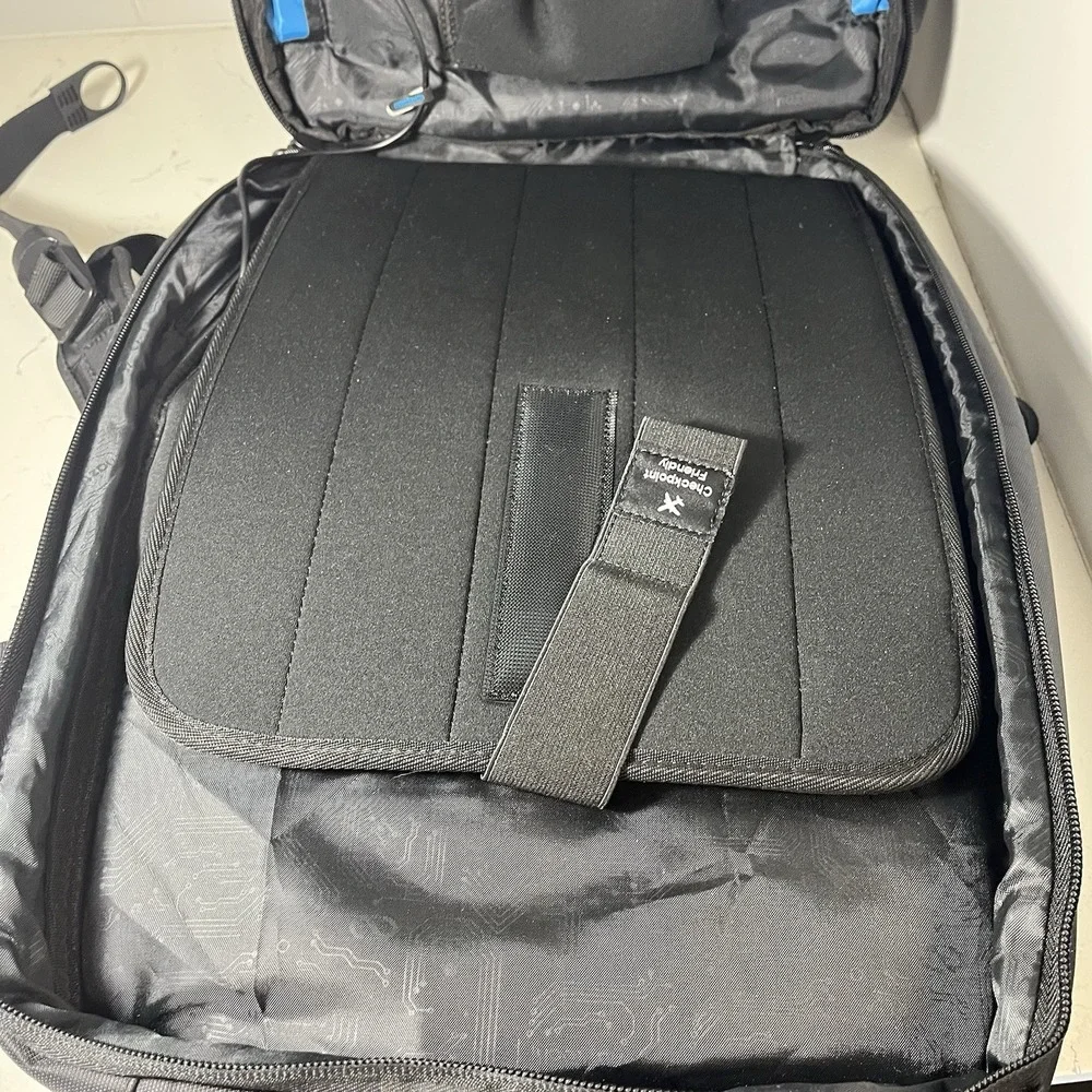 Naztech Black Backpack SmartPack Multi-Utility Travel Bag Rain Cover RFID Block